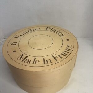 Classic Modern WM Varages Fondue Appetizer Divided Plates 8" France White 6